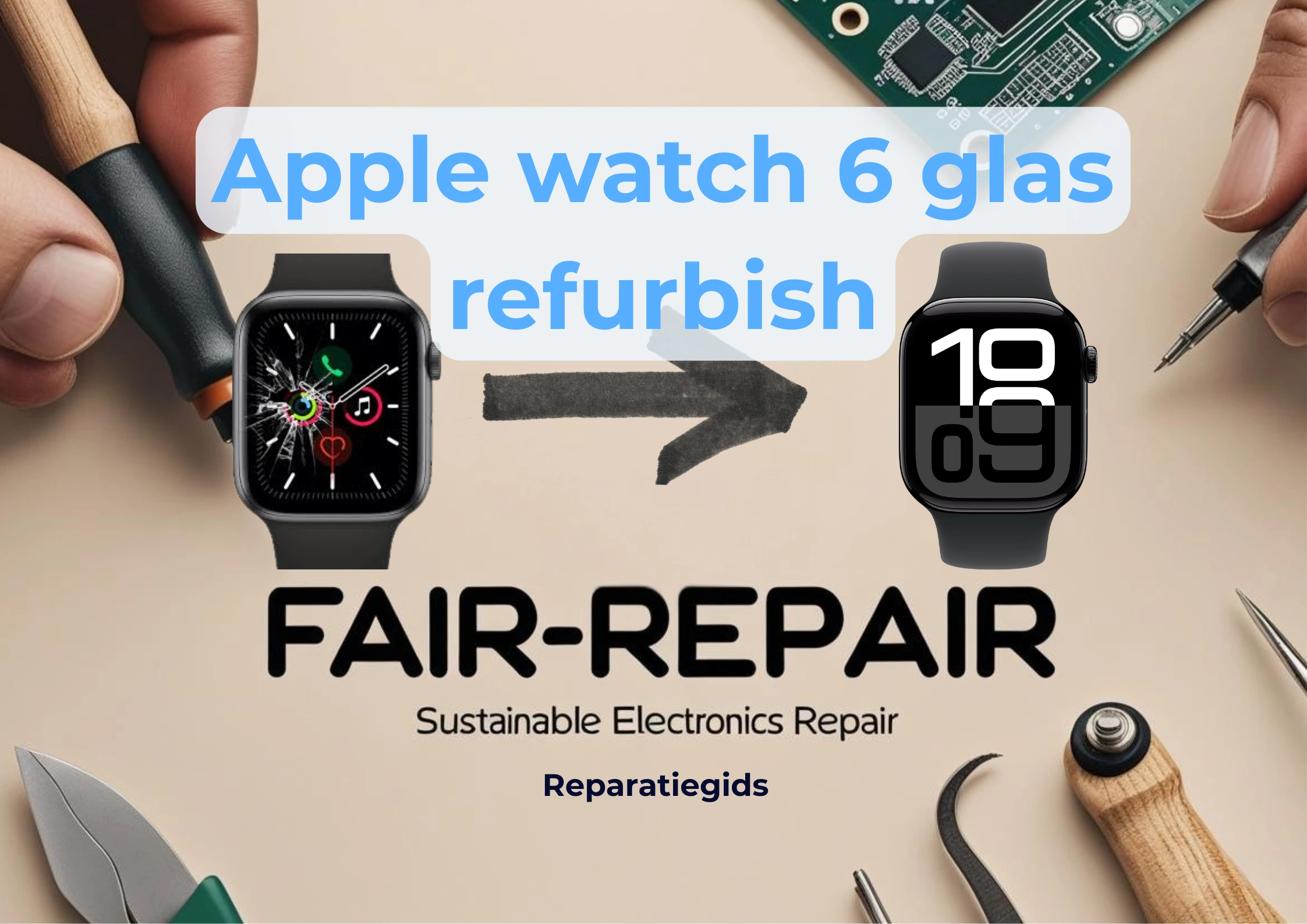 Apple Watch Series 6 glasscherm Refurbishen